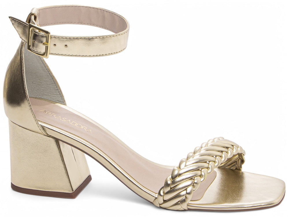 Sandália Salto Bloco Grosso Baixo Numeração Especial Tamanho Grande Ar