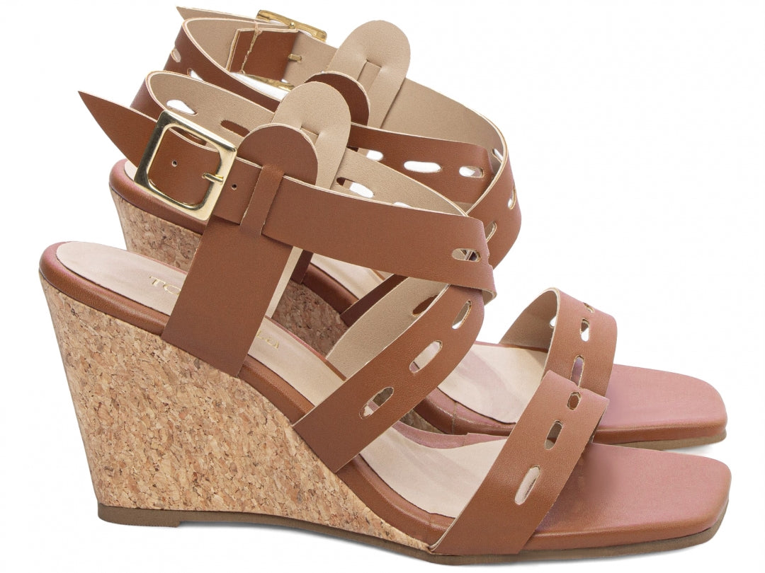 Sandália Plataforma de Cunha Anabela