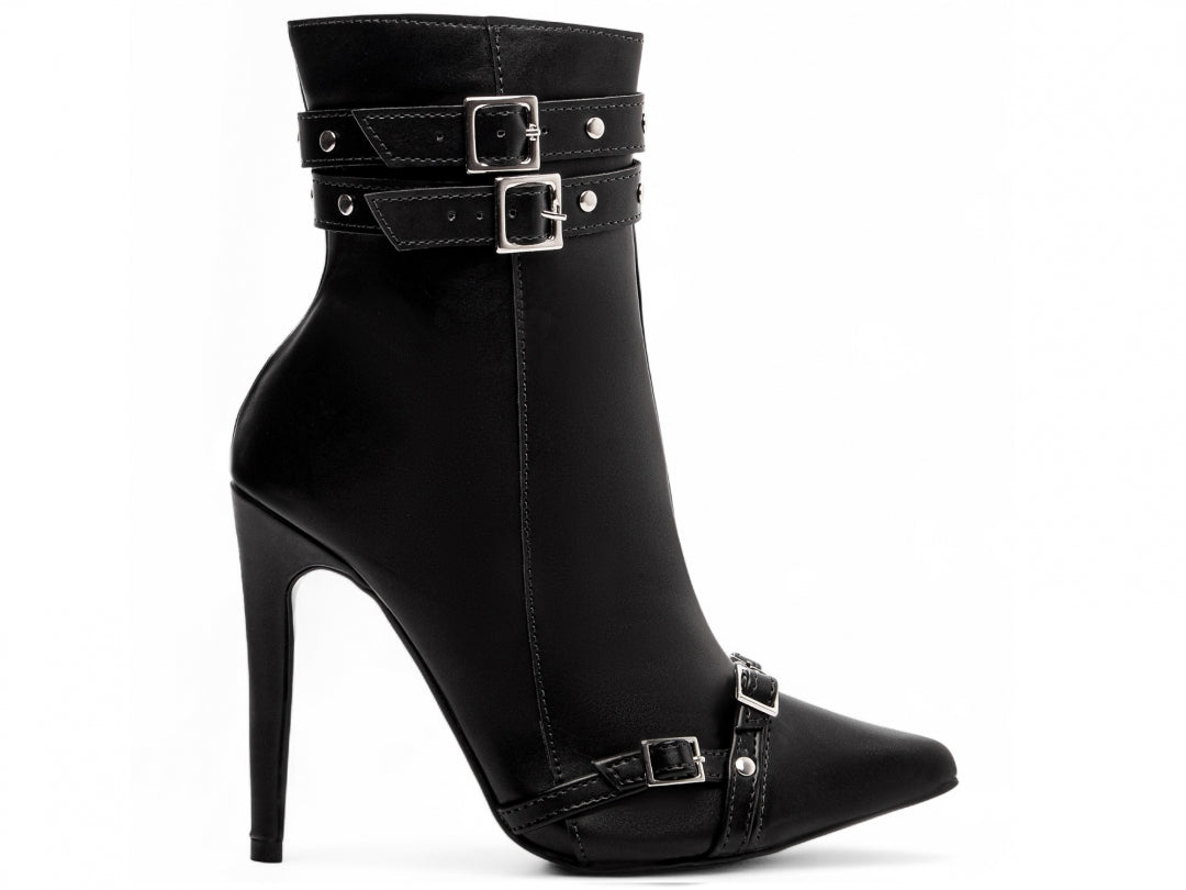 Bota Bico Fino Salto 12 Cano Médio