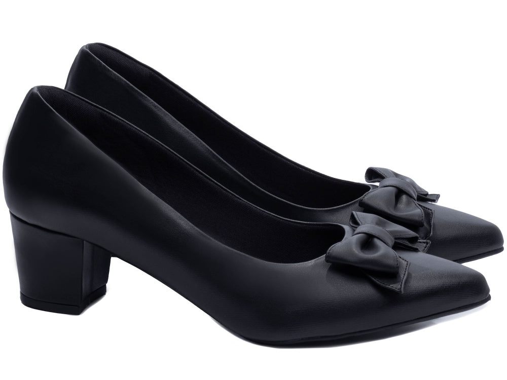 Sapato Scarpin Salto Bloco Grosso Baixo