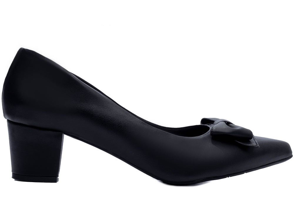 Sapato Scarpin Salto Bloco Grosso Baixo