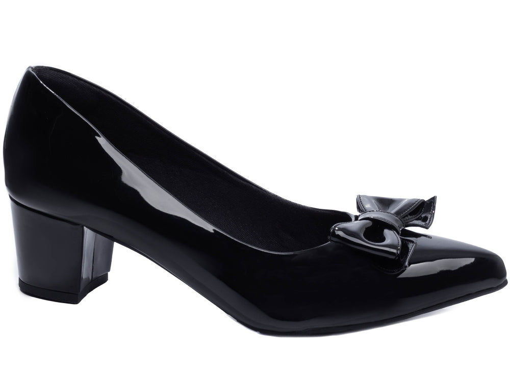 Sapato Scarpin Salto Bloco Grosso Baixo