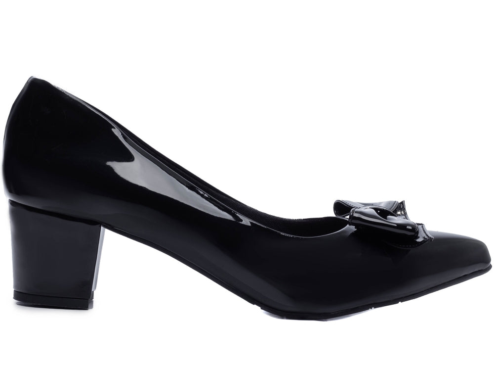 Sapato Scarpin Salto Bloco Grosso Baixo