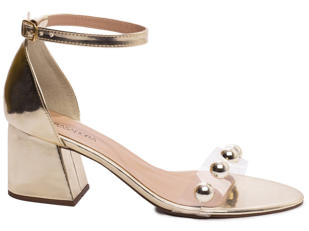 Sandália Salto Bloco Grosso Baixo Arrasadora