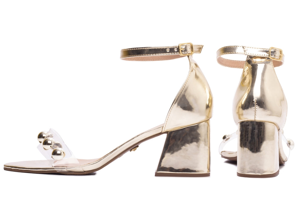 Sandália Salto Bloco Grosso Baixo Arrasadora