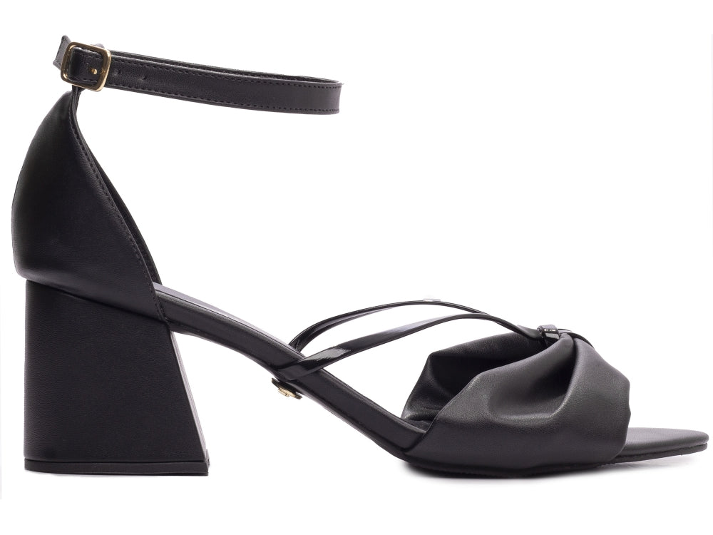 Sandália Salto Bloco Grosso Baixo Arrasadora