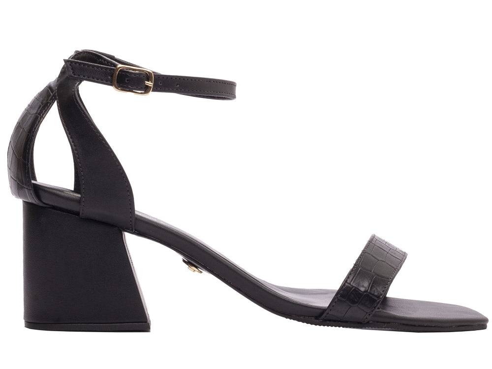 Sandália Salto Bloco Grosso Baixo Arrasadora