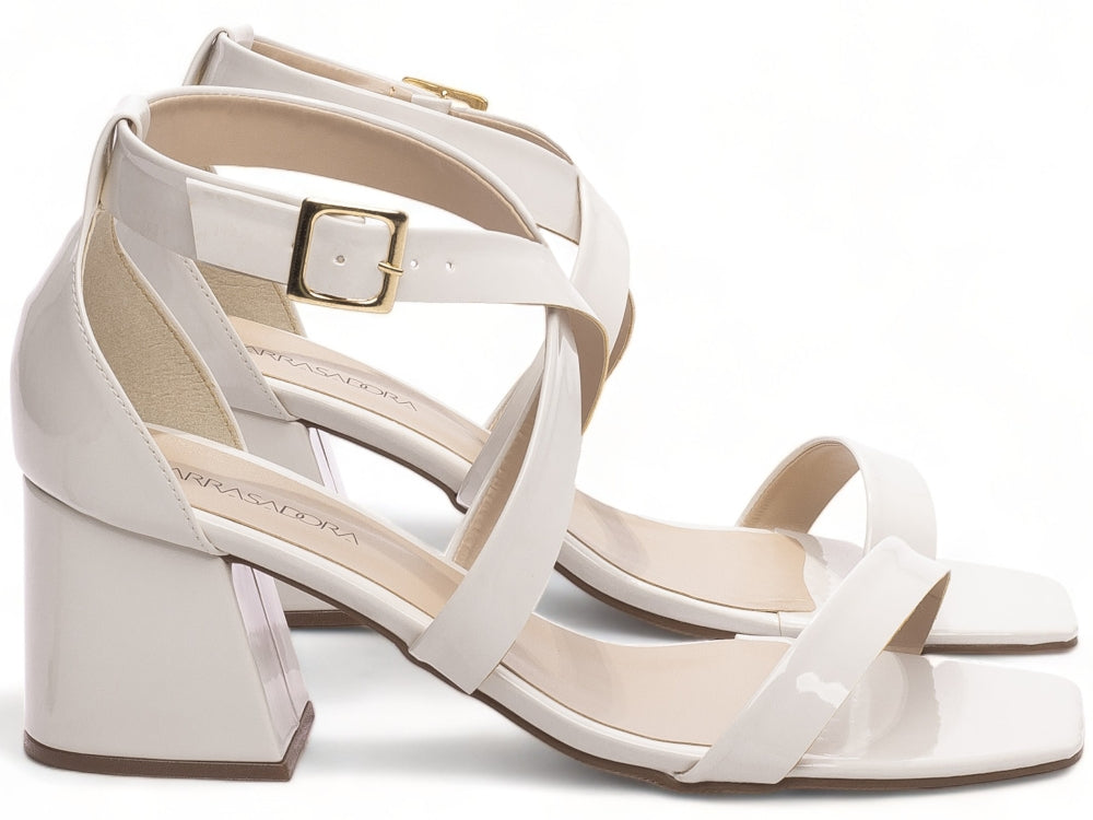 Sandália Salto Bloco Grosso Baixo Numeração Especial Tamanho Grande