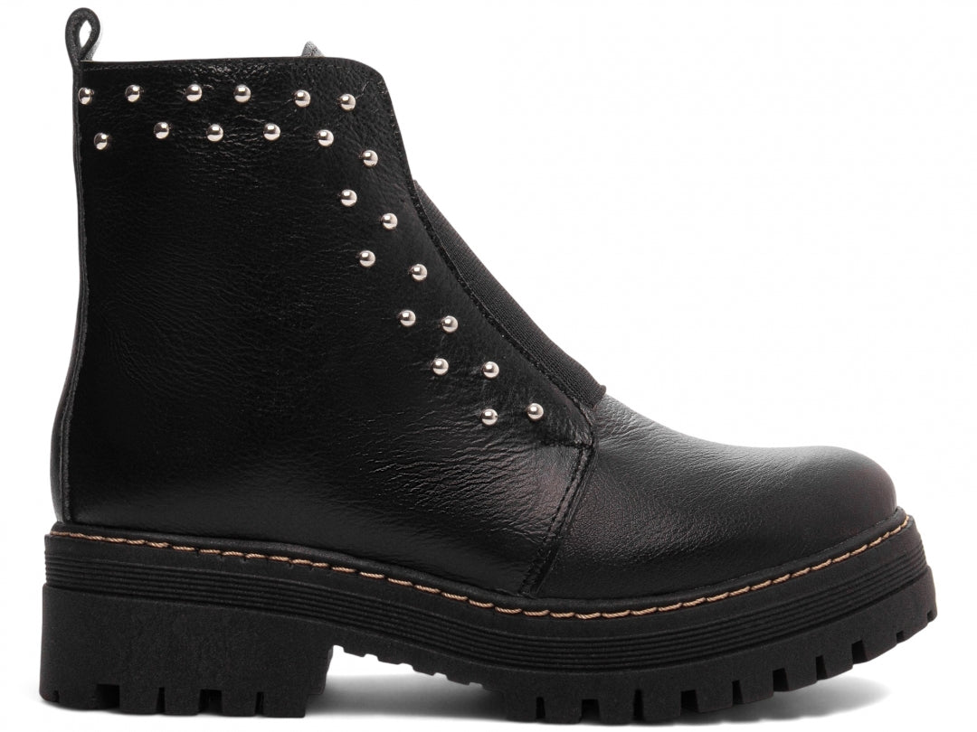 Bota Coturno Sola Tratorada Couro