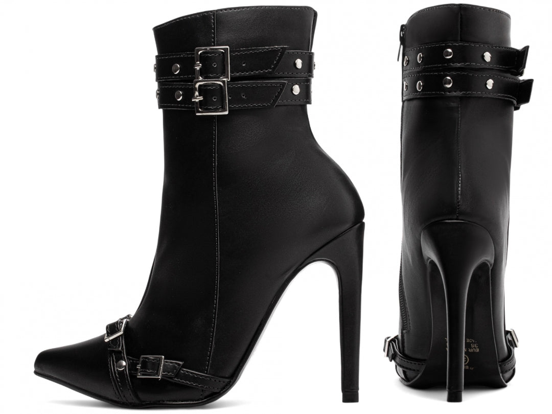 Bota Bico Fino Salto 12 Cano Médio